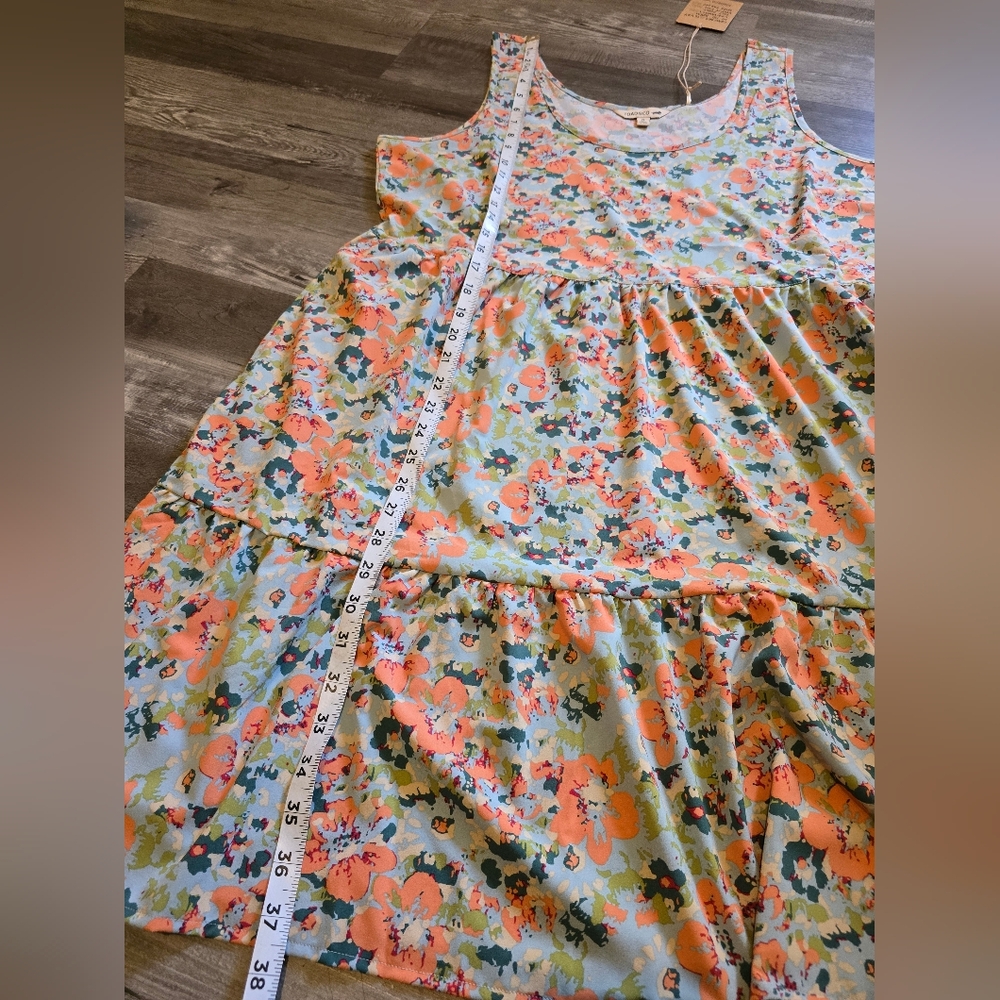 NWT Toad & Co Crusher Tiered Dress Papaya Geranium Print XL - Picture 6 of 10